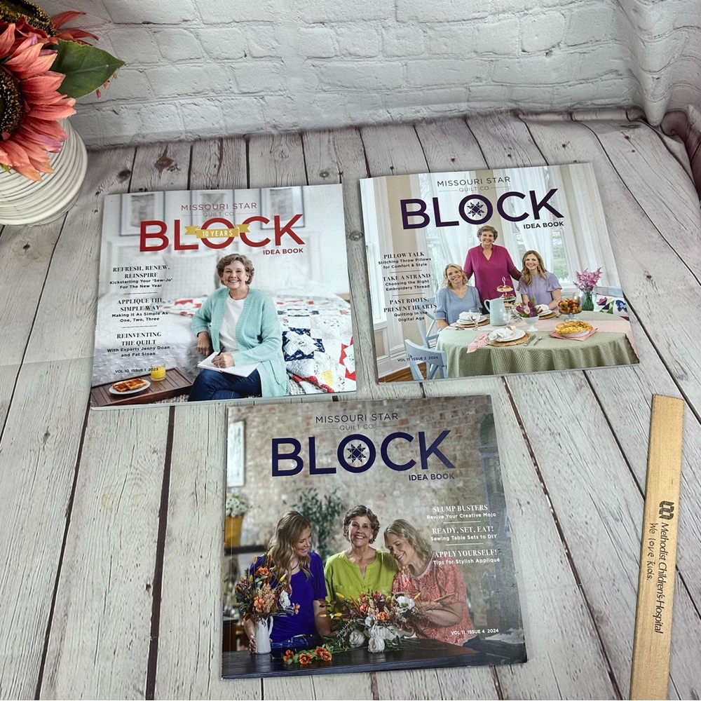 23-24 Missouri Star BLOCK Quilt Idea Books - Set of 3 handmade cottagecore